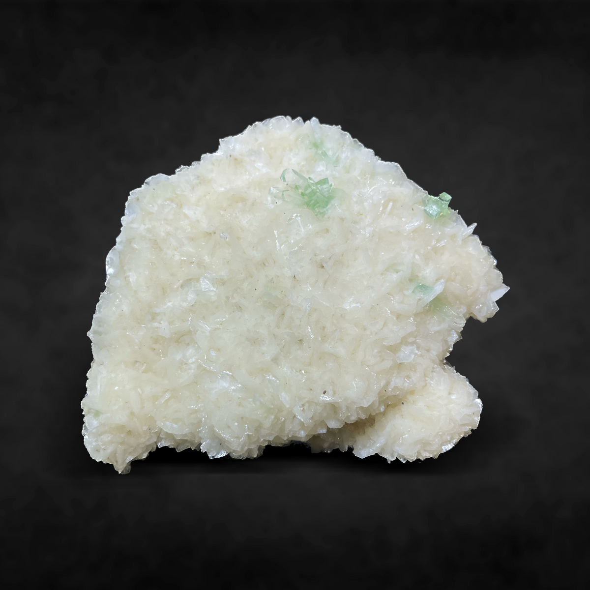 FLAT TERMINATED GREEN APOPHYLLITE WITH STILBITE