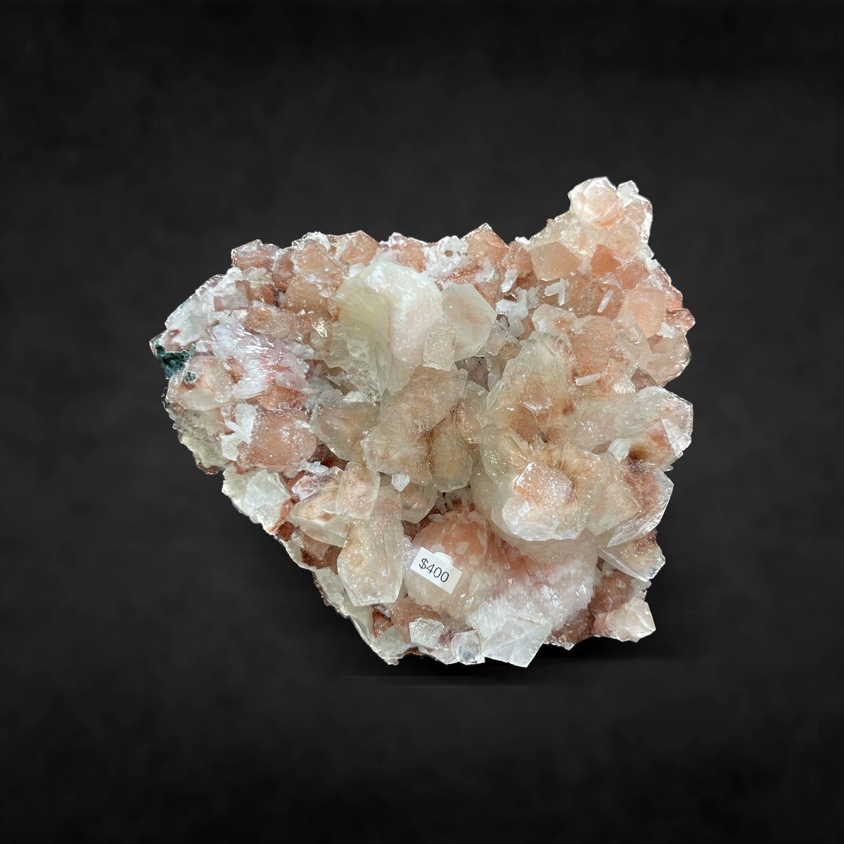 RED APOPHYLLITE WITH STILBITE