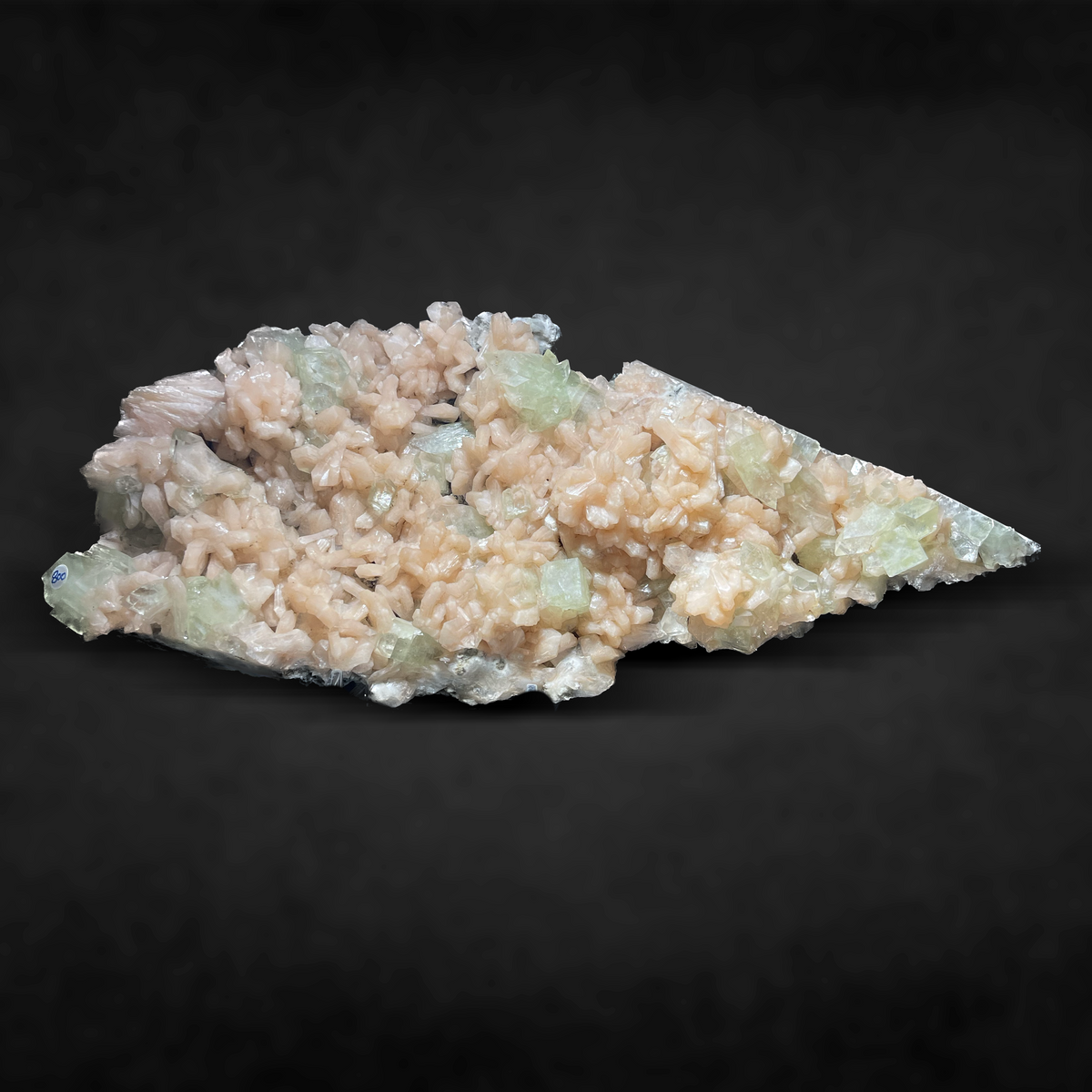 GREEN APOPHYLLITE WITH STILBITE